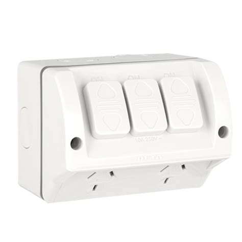deta double outlet powerpointextra switch   ip  series aust brand ebay