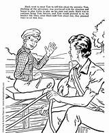 Finn Huckleberry Tom Sawyer Coloring Pages Drawing Story Adventure Kids Huck Twain Mark Getdrawings Getcolorings Color Honkingdonkey Youth Children sketch template