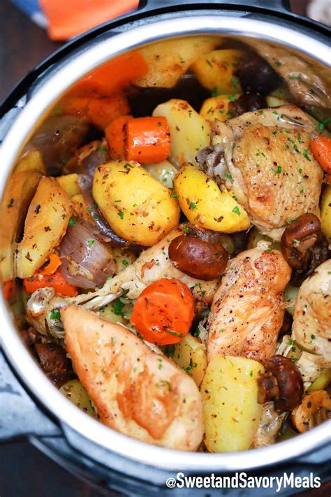 instant pot chicken  vegetables sweet  savory meals