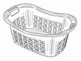 Basket Drawing Laundry Patents Storage sketch template