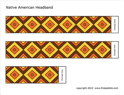 native american headband templates  printable templates