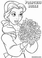 Belle Princess Coloring Pages Print sketch template