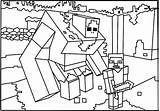Minecraft Coloring Kids Pages Color sketch template