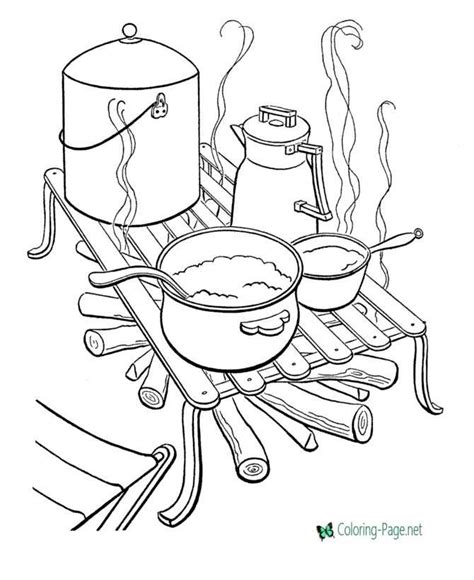 camping coloring pages
