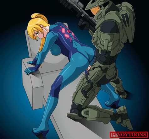 rule 34 animated crossover female from behind halo series high heels human male master chief