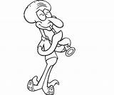 Squidward Clarinet Coloring Play Pages Playing Spongebob Color Netart Sketchite sketch template