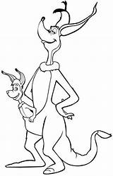 Kangaroo Horton Hears Who Drawing Cartoon Coloring Jane Baby Pointy Ears Getdrawings Paintingvalley Netart Color sketch template