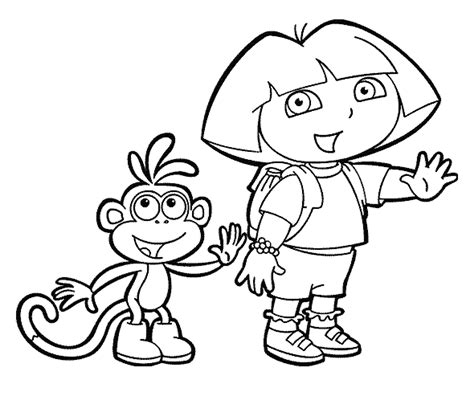 printable dora coloring page kids colouring pages coloring home