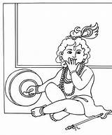 Krishna Janmashtami Kids Pages Coloring Printable Shri Colouring Drawing Easy Sketches Festivals Festival Bal Painting Simple Familyholiday Beautiful Happy Drawings sketch template