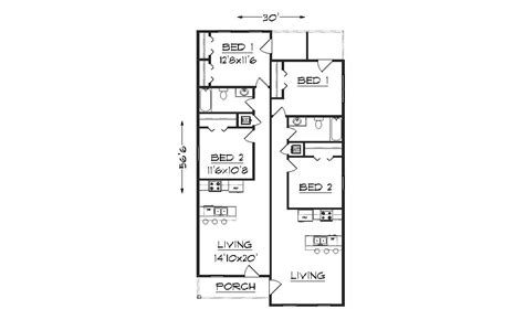 narrow lot duplex floor plans ideas home plans blueprints