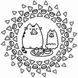 Pusheen Coloring Pages Cats Cat Eating Sheets Nacho Kids Cute Printable Nachos Book Print Snacks Summer Bestcoloringpagesforkids Cartoon Read Template sketch template