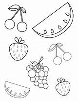 Coloring Pdf Pages Preschool Fruits Summer Preschoolers Getcolorings Color sketch template