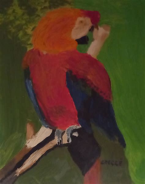 peinture le perroquet
