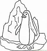 Iceberg Coloring Penguin Pages Outline Printable Drawing Near Poles North Clipart South Color Designlooter Clipartmag Nature Online Getdrawings 55kb sketch template