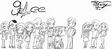 Glee Coloring Cast Pages Chibi Template Sketch Deviantart sketch template