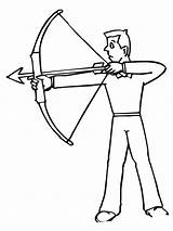 Archery Tiro Arqueiro Arciere Colorir Arco Disegnare sketch template