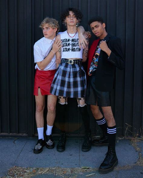 pin  ssshhlaakk  boys genderless fashion guys  skirts gender fluid fashion