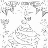 Yoobi Coloring Pages Activity Sheets Birthday Cupcake sketch template