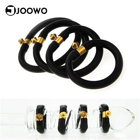 4pcs Accessories Male Electric Pulse Penis Dick Ring Electro Shock