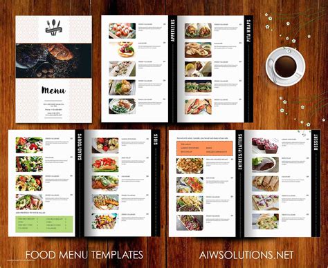 digital restaurant menu template