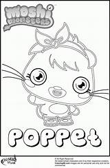 Moshi Poppet Colouring sketch template