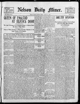newspapers nelson daily miner ubc library open collections