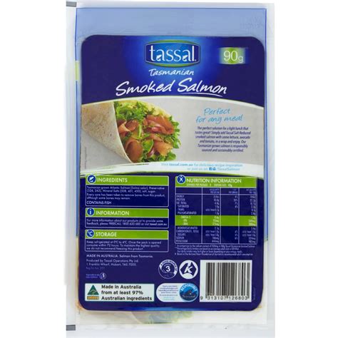 tassal smoked salmon salt reduced  woolworths