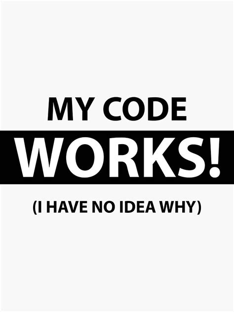 code works    idea  sticker  sale  evelyus redbubble