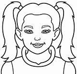 Face Coloring Pages Girl Kids Printable Drawing Girls Blank Faces Little Easy Smiling Makeup Colouring Boy Drawings Color Sheets Lion sketch template