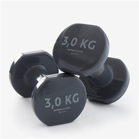 fitness  kg dumbbells twin pack grey decathlon