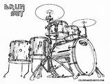 Drum Set Coloring Pages Drums Drawing Kit Print Kids Color Line Snare Tattoo Colour Silhouette Sets Musical Sketch Percussion Music sketch template