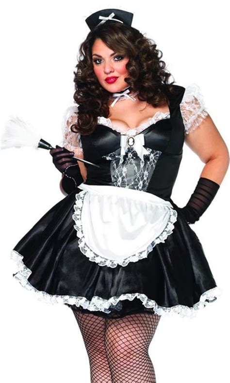 Sexy Maid Plus Size Halloween Costumes Maid Fancy Dress French Maid