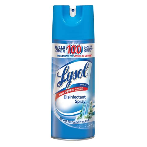lysol disinfectant spray spring waterfall oz tested  proven  kill covid  virus