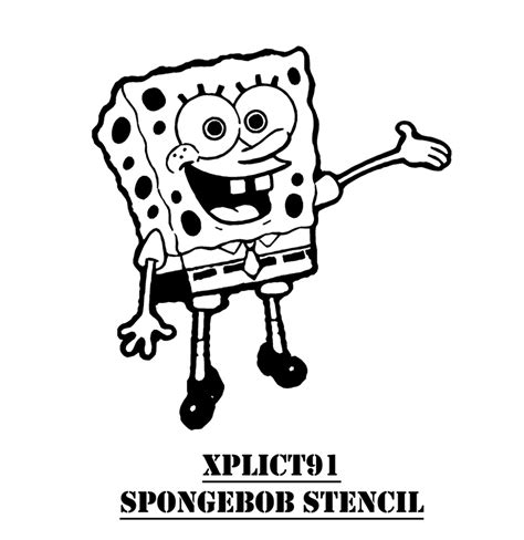 spongebob stencil  xplict  deviantart