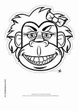 Template Pdf Gorilla Bow Mask Outline sketch template