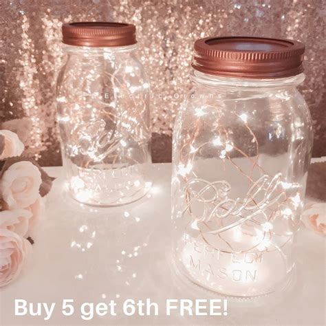 Mason Jar Fairy Lights Diy Lanterns Centerpieces Rustic Etsy