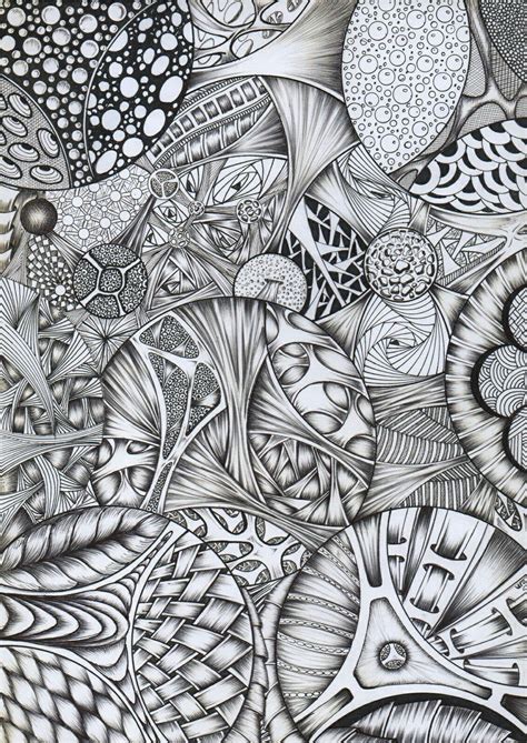 abstract zentangle drawings