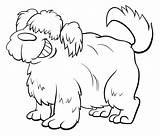 Shaggy Dog Cartoon Sheep Coloring Character Book Sheepdog Illustrations Animal Illustration Funny Stock sketch template