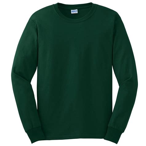 gildan  ultra cotton long sleeve  shirt forest green fullsourcecom