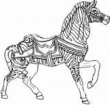Carousel Coloring Pages Zebra Book Line Color Printable Dentzel Horses Drawing Kids Carosel Gif Drawings Template Getdrawings Post Coloringhome Popular sketch template