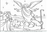 Angels Shepherds Coloring Pages Christmas Color Getdrawings Angel Getcolorings sketch template