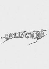 Hollywood Drawing Sign Travel Drawings Letters Giant Discover Visit sketch template