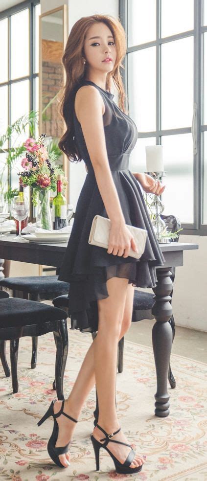 Luxe Asian Women Design Korean Model Fashion Style Dress