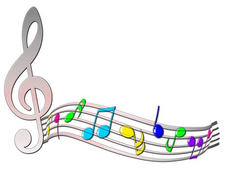free illustration note scores treble clef melody