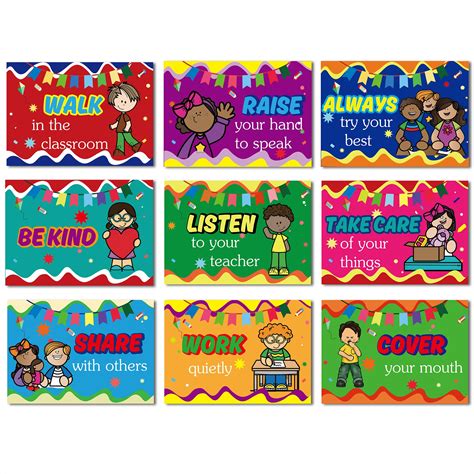 Buy 9 Classroom Rules Poster Preschool Classroom Expectations Posters