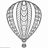 Air Balloon Hot Coloring Pages Clipart sketch template