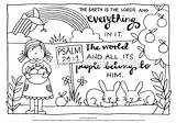 Psalm Sheet Colouring Typographic Psalms sketch template