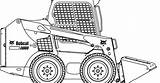 Bobcat Skid Steer Equipment Coloring Pages Clipart Loader Template Webstockreview sketch template