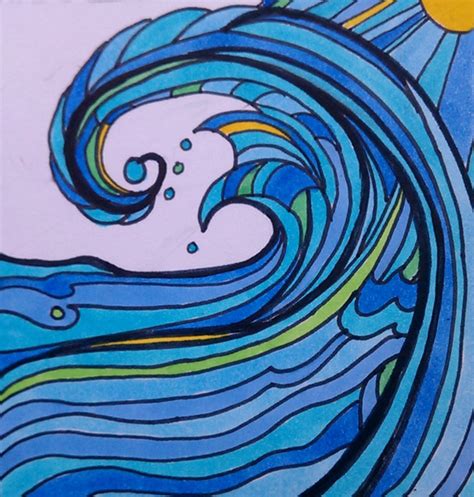 seayoujpg  graphic art prints wave drawing sea drawing