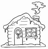 Hut Coloring Pages Winter Designlooter Printable 21kb Book sketch template